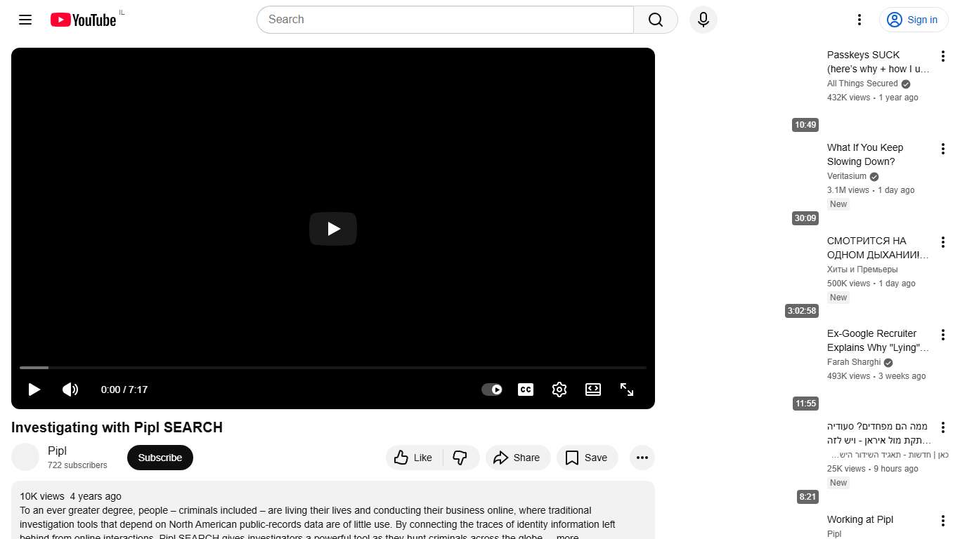 Investigating with Pipl SEARCH - YouTube